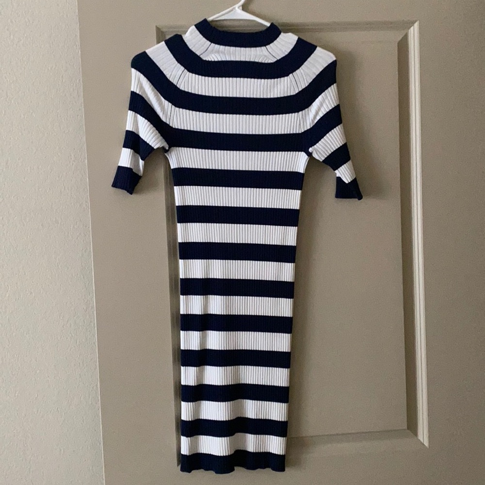 Michael Kors navy and white stripped dress, Size XS